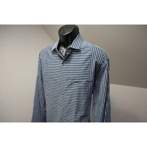 English Laundry Dress Shirt Graphic Snap Cuff Striped Mens Size 2XL XXL